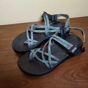 Chaco blue and black sandals size 9